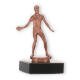 Troféu figura metálica de ténis de mesa homem bronze sobre base de mármore preto 12,0cm