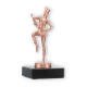 Coppa in metallo figura danzante marionetta in bronzo su base in marmo nero 13,6 cm