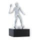 Trophy metal figure squash men silver metallic on black marble base 13,0cm