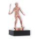 Trophy metal figure squash men bronze on black marble base 12,0cm