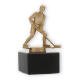 Trofeo de metal figura de hockey sobre hielo oro metálico sobre base de mármol negro 12,6cm