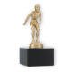 Troféu figura metálica nadador de metal dourado sobre base de mármore preto 13.8cm