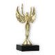 Pokal Kunststofffigur Siegesgöttin gold auf schwarzem Marmorsockel 16,2cm