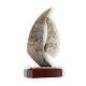 Trofeo zamak figura vela puntiaguda oro viejo sobre base madera caoba 25,0cm
