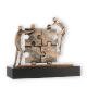 Trofeos Coupes figura Zamak oro-plata sobre base de madera negra 15,0cm