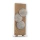 Coupes de Pétanque en zamak argent sur plateau en bois 25,0cm