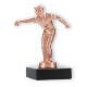Trophy metal figure bosseln bronze on black marble base 12,8cm