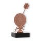 Trofeo figura de metal dardo bronce sobre base de mármol negro 15,0cm