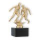 Trophy metal figure duel gold metallic on black marble base 15,6cm