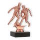 Trophy metal figure duel bronze on black marble base 13,6cm