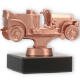 Coppa in metallo con auto d'epoca in bronzo su base di marmo nero 8,0cm