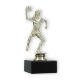 Trophy plastic figure handball player female gold on black marble base 16,1cm