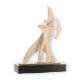 Trophy zamak figure flame archer gold and white on black wooden base 26,7cm