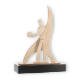 Trophy zamak figure flame table tennis gold and white on black wooden base 26.7cm