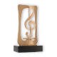 Trophy Zamak figure Frame clef gold and white on black wooden base 23,5cm