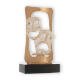 Trofeo Figura de Zamak Marco Máscaras dorado y blanco sobre base de madera negra 23,5cm