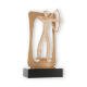 Trofeo zamak figura marco arquero dorado y blanco sobre base de madera negra 23,5cm