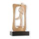 Coppa Zamak figura Frame runner oro e bianco su base di legno nero 23,5 cm
