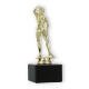 Trophy plastic figure bodybuilder gold on black marble base 17,3cm