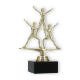 Pokal Kunststofffigur Cheerleader Pyramide gold auf schwarzem Marmorsockel 17,3cm