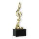 Trophy plastic figure clef gold on black marble base 19,7cm