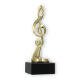 Trophy plastic figure clef gold on black marble base 18,7cm
