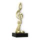 Trophy plastic figure clef gold on black marble base 17,7cm