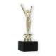 Trofeo figura de plástico Gimnasia hombres oro sobre base de mármol negro 20,0cm