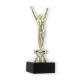 Trophy plastic figure Gymnastics men gold on black marble base 19,0cm