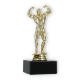 Trophy plastic figure bodybuilder gold on black marble base 15,9cm