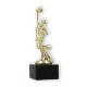 Trophy plastic figure cheerleader gold on black marble base 20,5cm