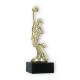 Pokal Kunststofffigur Cheerleader gold auf schwarzem Marmorsockel 19,5cm