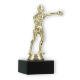Pokal Kunststofffigur Boxer gold auf schwarzem Marmorsockel 15,3cm