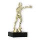 Pokal Kunststofffigur Boxer gold auf schwarzem Marmorsockel 14,3cm
