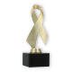 Pokal Kunststofffigur Schleife gold auf schwarzem Marmorsockel 18,5cm