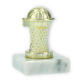 trophy plastic figure basketball gold on white marble base 9,5cm le