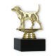 Pokal Kunststofffigur Beagle gold auf schwarzem Marmorsockel 11,6cm