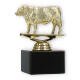 Pokal Kunststofffigur Hereford Stier gold auf schwarzem Marmorsockel 11,8cm