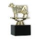 Pokal Kunststofffigur Kuh gold auf schwarzem Marmorsockel 12,4cm