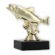 Trophy plastic figure trout gold on black marble base 9.7cm