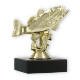 Trophy plastic figure perch gold on black marble base 10,0cm