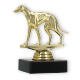 Pokal Kunststofffigur Windhund gold auf schwarzem Marmorsockel 10,6cm