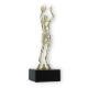 Trophy plastic figure female basketball gold on black marble base 19,3cm