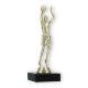 Trophy plastic figure female basketball gold on black marble base 18,3cm