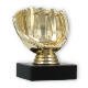Pokal Kunststofffigur Baseballhandschuh gold auf schwarzem Marmorsockel 9,8cm
