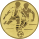 Aluemblem geprägt gold 25mm - Fußballspiel