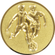 Aluemblem geprägt gold 25mm - Fußballspiel 3D