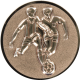 Emblème en aluminium gaufré bronze 25mm - match de foot 3D