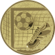 Embossed gold aluminum emblem 25mm - Football goal