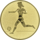 Aluminum emblem embossed gold 25mm - Football ladies